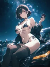 夜のドライブ·ネオン滲む助手席へ の投稿作品