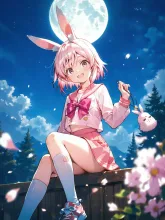 月下の兎娘ちゃん