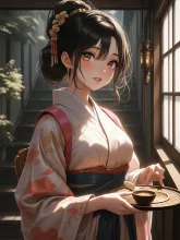 仲居の着物·膳を運ぶ手 の投稿作品