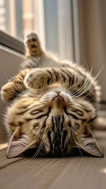 ヘソ天、こねこ