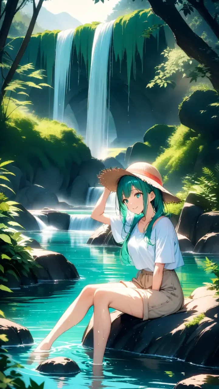 E　清涼のオアシス — サトリさんのAIイラスト