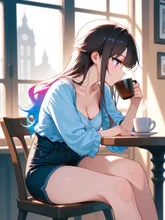 窓際美人娘