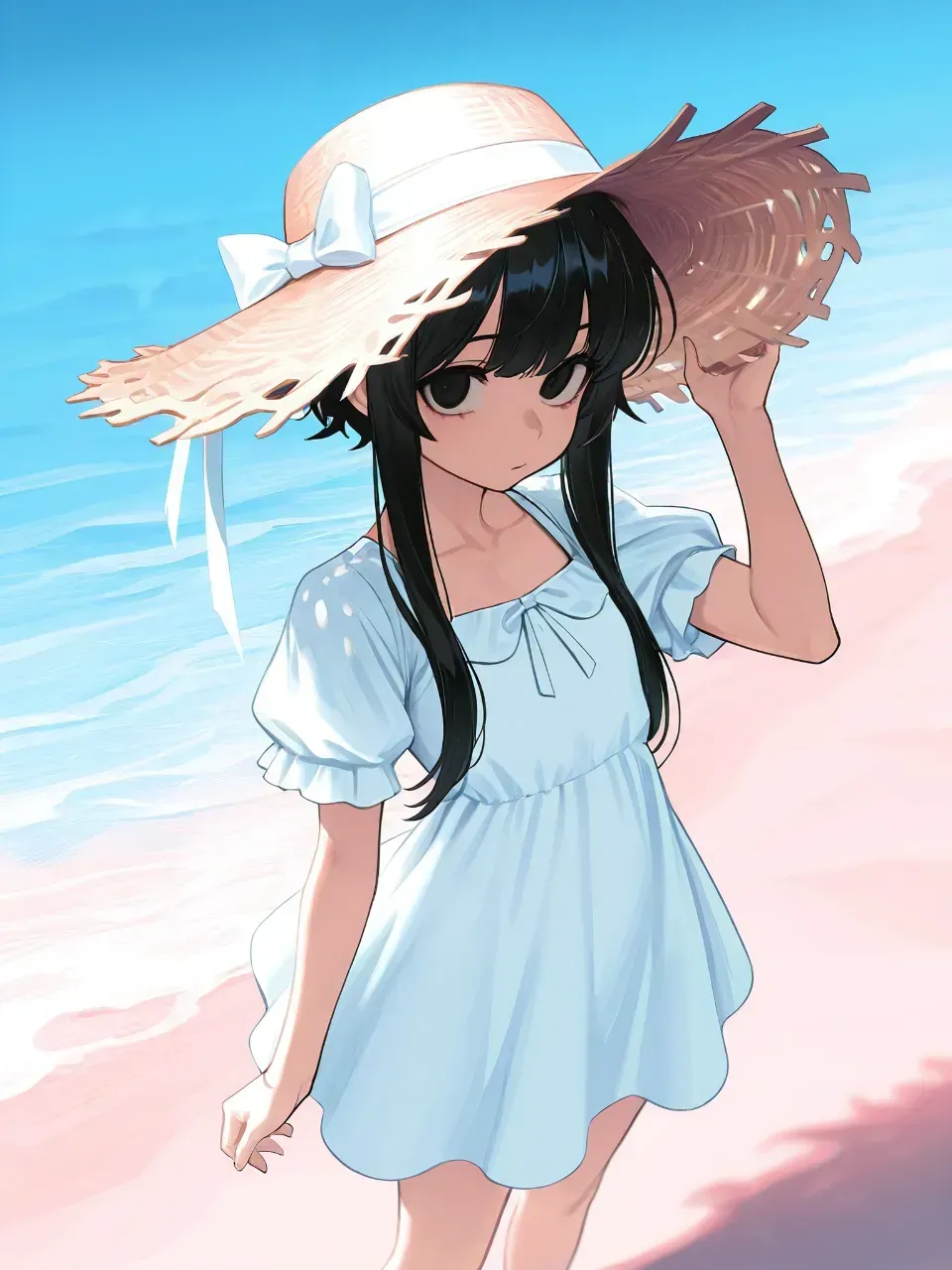 海辺の散歩 — Nekolove2929さんのAIイラスト
