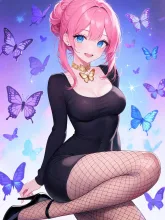 ピンクと蝶🦋