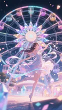 舞い上がるポーズ