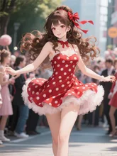 赤のワンピース❤️