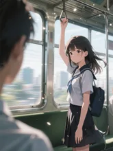 画像生成チャレンジ·電車通学🚃 の投稿作品