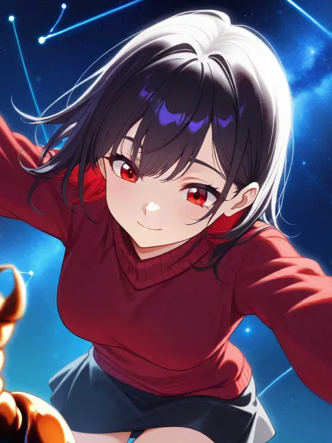 蠍座をイメージした衣装の18歳くらいの少女 - 蠍座ウィーク 第1週