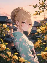 水色の着物