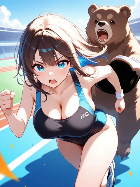 熊と競争