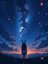 夜空の先に — みゅげさんのAIイラスト