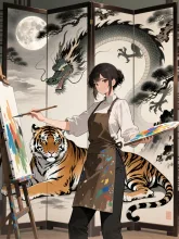 アホやなぁ〜・・・😏 — 水墨画風アートのAIイラスト|SUPPART