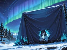 星を観察する少女 — 小川さやかさんのAIイラスト