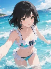 はじめての — School Swimsuit Art AI art on SUPPART