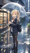 君を想う、雨の帰り道 — LunaさんのAIイラスト