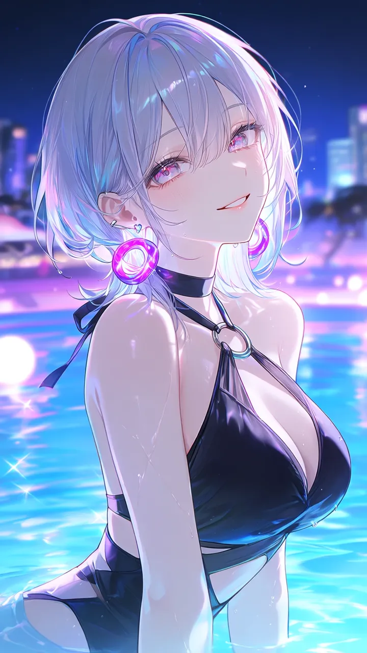 P　泡沫のネオンブルー