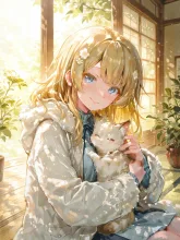 縁側でうたた寝·日だまりに膝を抱えて の投稿作品