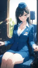 大空のスチュワーデス·タイト制服のCA の投稿作品