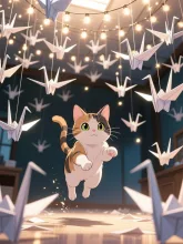 千羽鶴? 🏆 — カートゥーン風イラストのAIイラスト|SUPPART