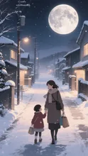 帰り道の幼少の記憶,あれ？お月様がついてくる