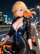 真夏のライダーガール·風を切る、孤高の横顔 の投稿作品