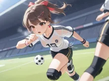 サッカー練習中