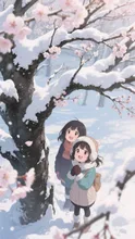 桜と雪