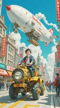 近未来大都会の登校スタイル