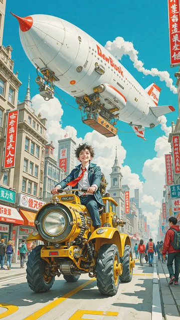 近未来大都会の登校スタイル
