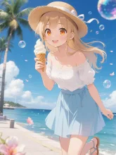 ソフトクリームの陽子。