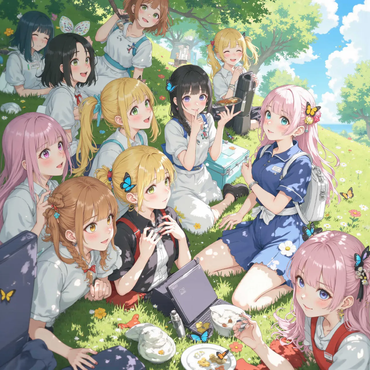 女子会 — Naoto_Umeda_52さんのAIイラスト