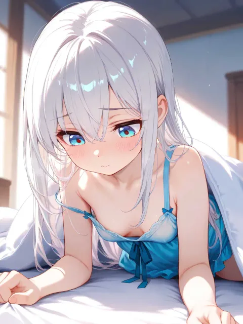 highres、sharp focus - 毛布の中
