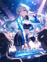 クラブの夜のDJ·ネオン輝くDJブース の投稿作品