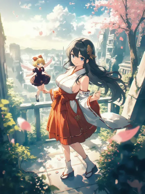 /imagine prompt: A… - 巫女 vs シスター