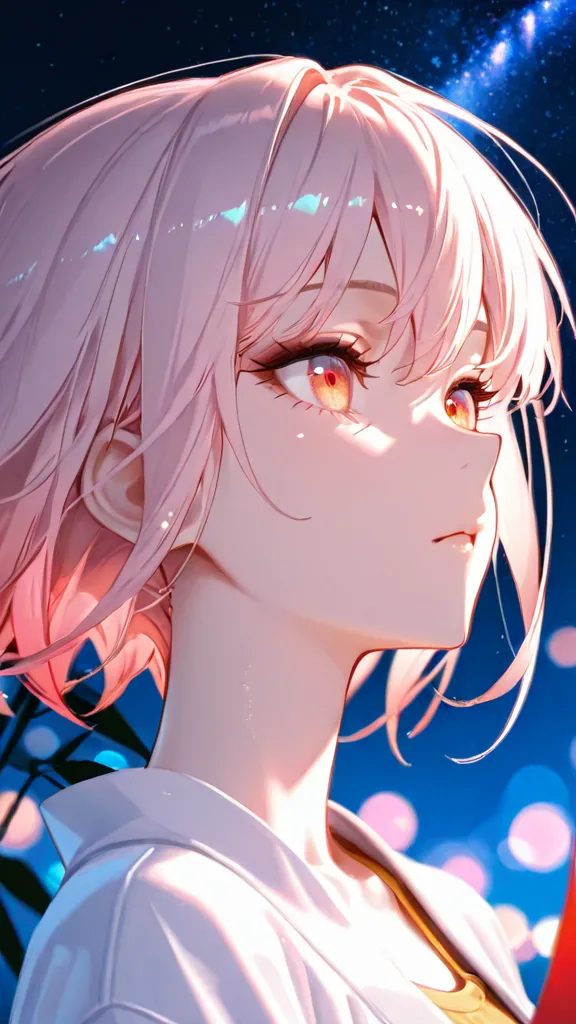 きらめく七夕の夜・ショートの少女