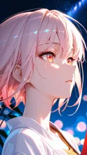 きらめく七夕の夜・ショートの少女