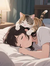 猫に起こされる朝