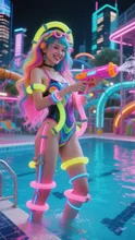luminous tube swimwear