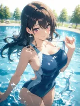真夏の競泳水着·水しぶきと、まぶしい青春 の投稿作品