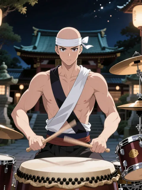 和太鼓とドラムの競演