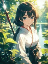 池で修行 — 蓮池イラストのAIイラスト|SUPPART
