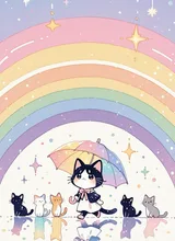 雨があがったニャ🌈
