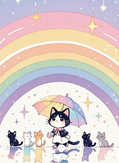 雨があがったニャ🌈
