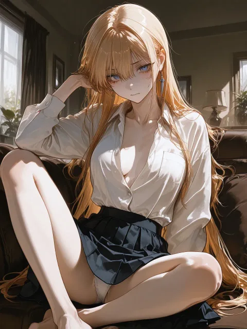 学校から帰ってきた不良娘
