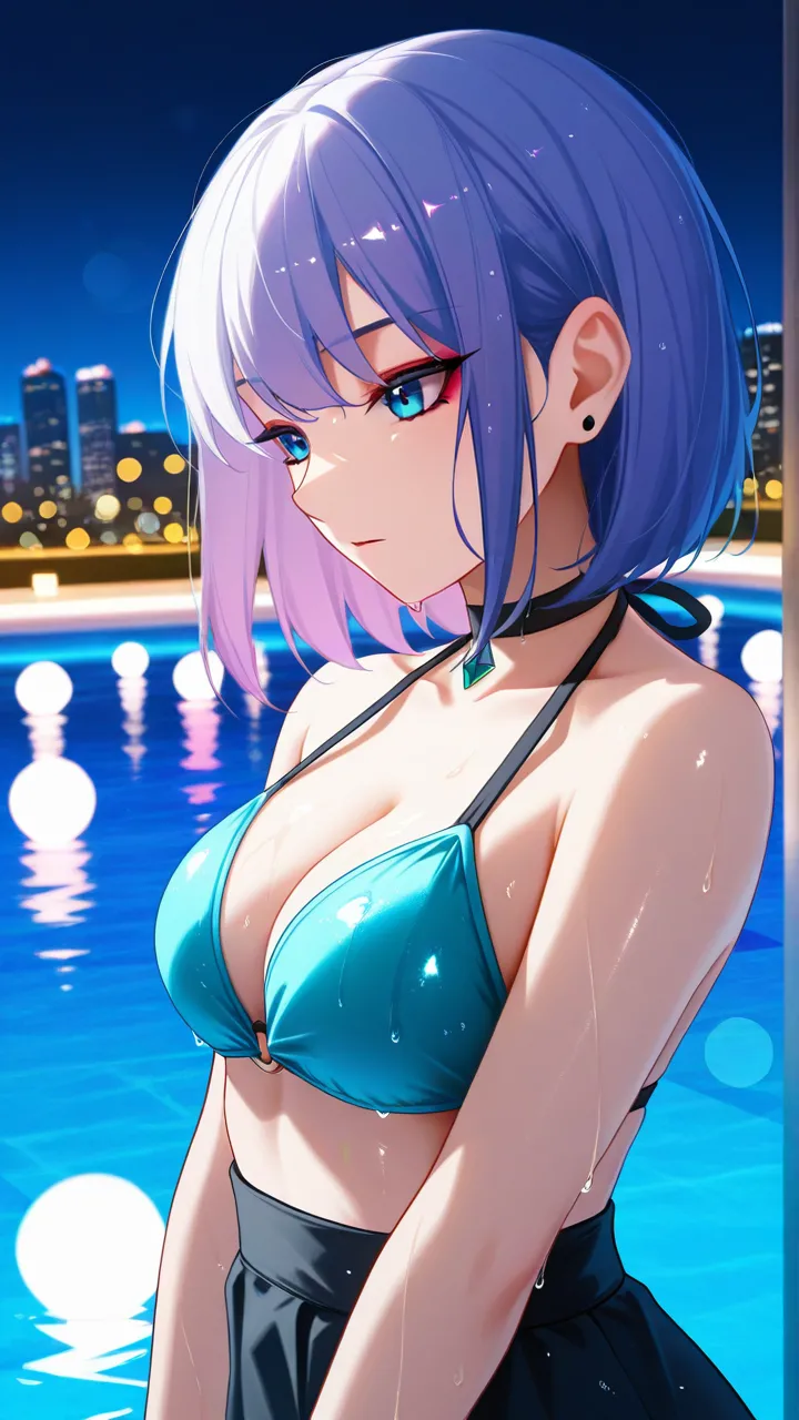 P　泡沫のネオンブルー