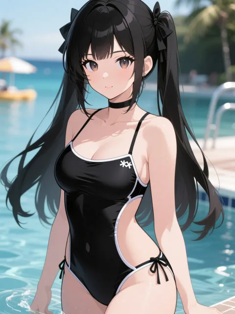 黒ギャルと****水着