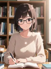 知的メガネ女子