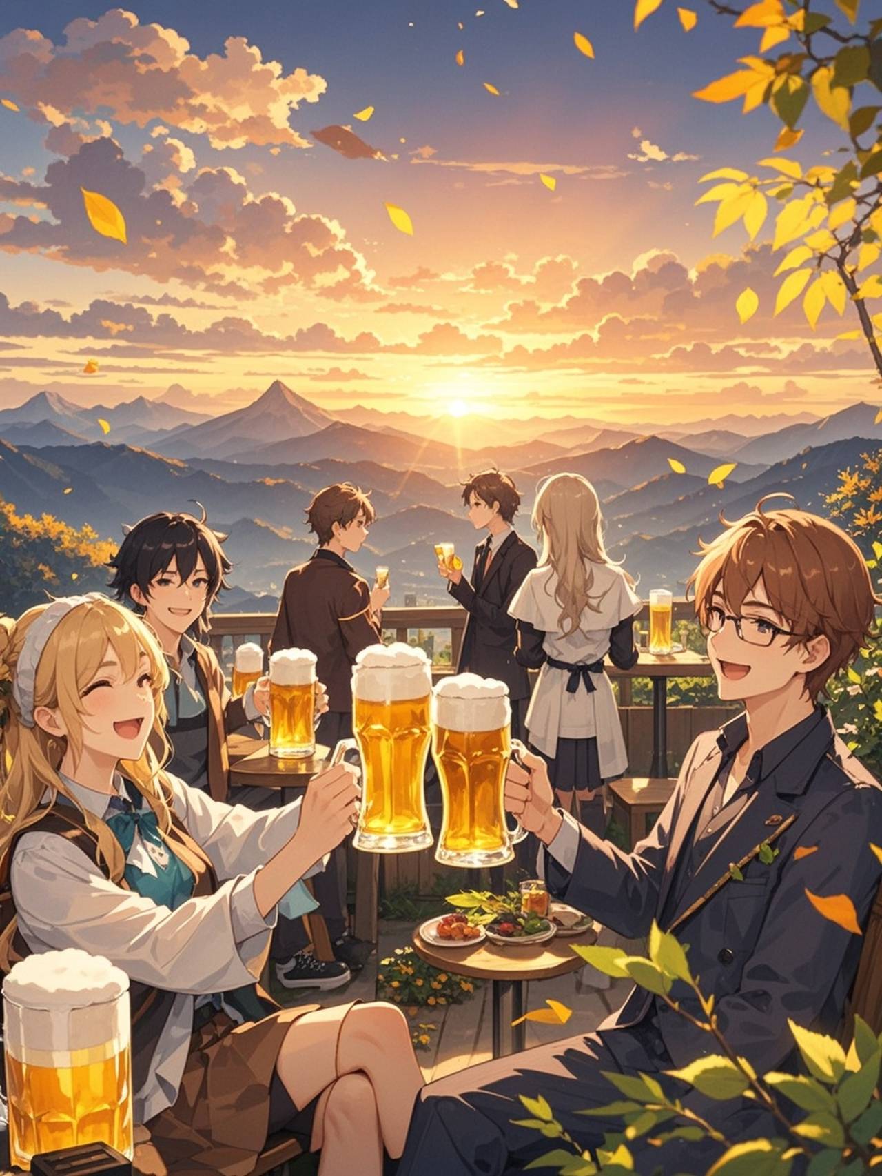 山頂のビアガーデン