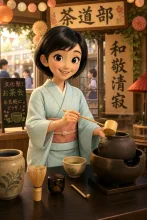 文化祭の花は「お茶会」でしョ！