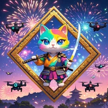 刀士 虹色子猫
